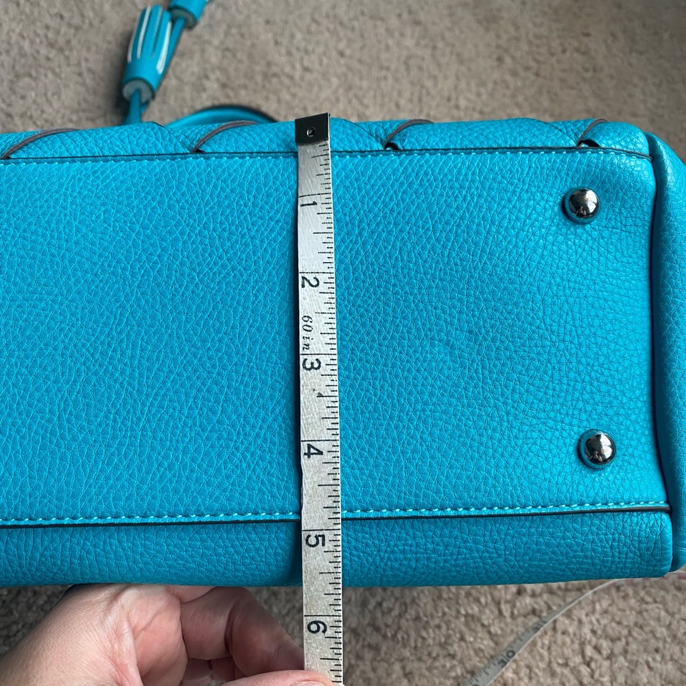 Charming Charlie’s Blue Woven Front Purse - Picture 8 of 8